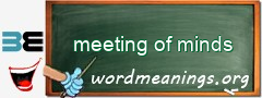 WordMeaning blackboard for meeting of minds
